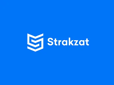 Strakzat Logo abstract blue branding grid logo mark s symbol