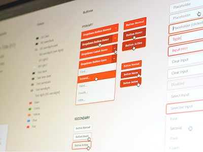 MediaDesk UI Style Guide buttons guide guidelines inputs interface modals template typography ui design ui elements ui guide ui style guide