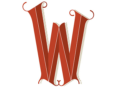 W Drop Cap Illustration design drop cap graphic design illustration lettering type typography