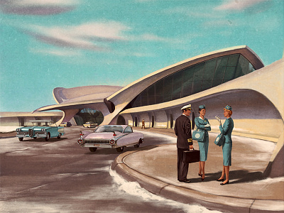 Sky clear aviation cadillac eldorado captain clear for takeoff ford edsel jfk airport pan am playing card retro stewardess vintage