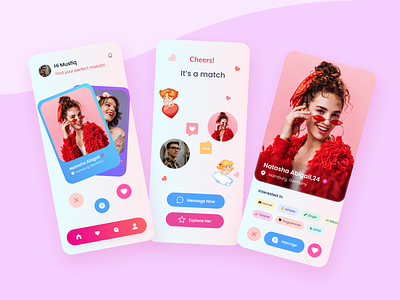 Insta_Love | Dating App Design android app design chatting couple finding dating dating app ios match making app mobile mobile app relationship social media tinder
