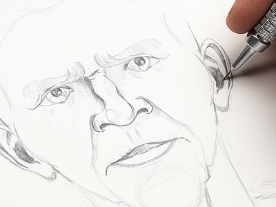 Old Man Sketch drawing intuos wacom