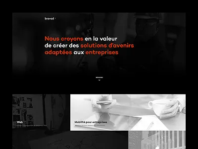 Bravad - New Homepage agency box clean grid homepage layout simple ui web web design webdesign