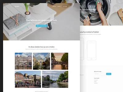 Landing Page clean footer fresh header homepage landing page menu minimal navigation photo picture web