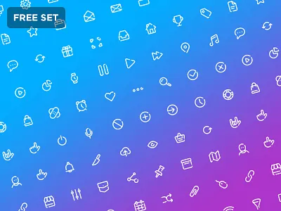 «72 ICONS» FREE SET. PART I attach chat file free gift hands icons mail map set user vector