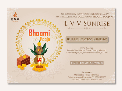 Bhoomi pooja invitation design bhoomi pooja bhoomi pooja invitation bhoomi poojan design festival greetings invitation invitation card invitation design pooja pooja card real estate