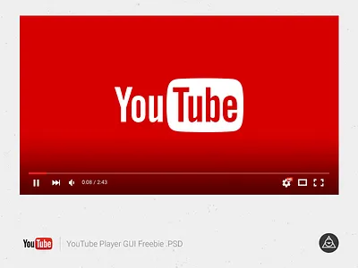 Youtube Player Gui freebie psd vector youtube