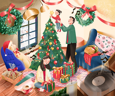 Merry Christmas! brush character illustration christmas christmasillustration design digital illustration full color graphic design happyholidays illus illustration merrychristmas