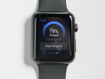 Day 046 - Start Engine apple engine mockup remote sidecar start tesla ui watch