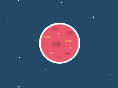 Mars flatdesign galaxy illustration illustrator mars planet vector