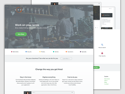 Sirvo Marketing Site clean css html landing page responsive ui ux web design website