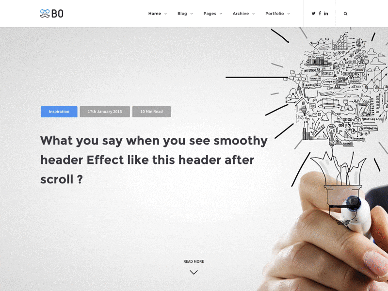 Bo Header Fade Out design portfolio sale themes ui web design wordpress