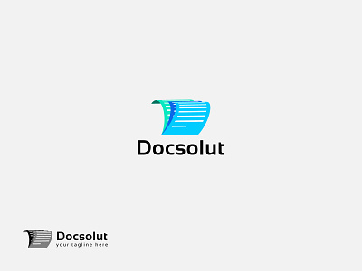 Branding, Modern Docsolut Logo Design Concept. brand brand identity branding design document logo identity logo logo design mark popular logo print symbol typography visual identity