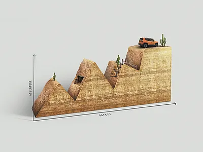 Jeep Renegade ad advertising art direction chart digital art illustration jeep