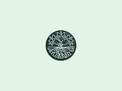 Triad Store angel celtic design green logo root tree