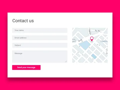 Contact Card design bogota card clean contact flat interface location map minimal playoff ui ux
