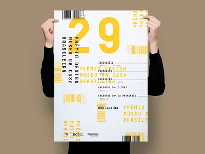 Typography poster MCB bar code cataz museum poster print silk screen typography
