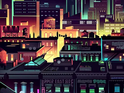 Wetransfer wallpaper n°2 city light neon new york night skyline town upper east side wallpaper