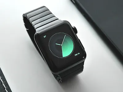 Apple Watch / Samsung Gear S2 apple black classy dark face gradient minimal ui ux watch