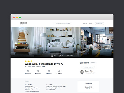 Listing Page V3 listing page real estate sketch startup web app