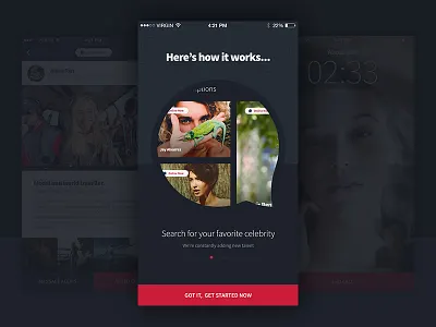 Celebrity Social Network App app application iphone network social ui ux video