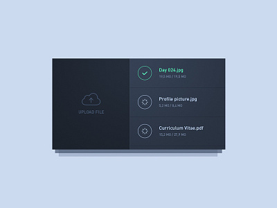 Day 24 - File upload widget cloud dark file list ui upload ux widget window