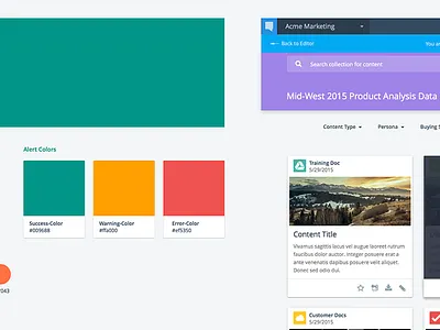Kapost Gallery Uikit admin view card view design gallery kapost material cards ui kit