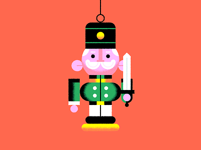 Wooden Soldier Ornament #2 character design christmas christmas tree holiday illustration nutcracker ornament sword wooden soldier