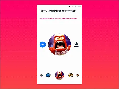 LiPPTV android animation app fun lipp material nicolas fallourd pink tv ui ux