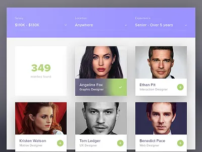 Day 050 - HR Widget connection designer experience filter hr location resources salary sort widget