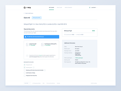Claim detail clean dashboard detail flight minimalism product ui ux white