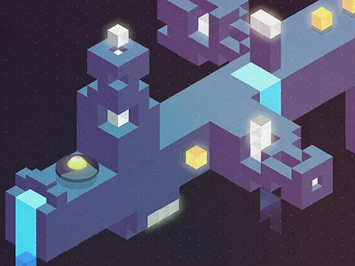 Isometric game assets 3d android assets blue cube dark game ios isometric