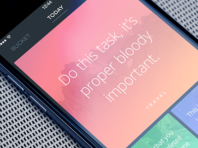 Today's Tasks app design cards ios iphone app mobile app pastel tasks today todo ui uidesigner ux