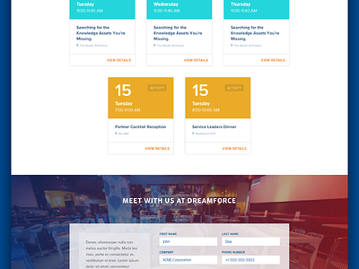 Coveo at Dreamforce coveo dreamforce enterprise form gradient microsite schedule search website