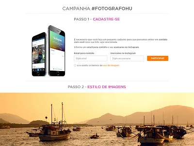 Instagram Dribbble campaign design hot instagram landing page photo site travel ui ux