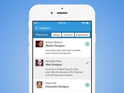 Day 050 - HR Widget app card hr ios mobile