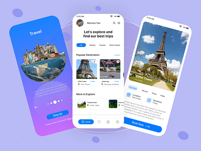 Travel app concepts app mobile app product summer tourism travel ui user interface ux