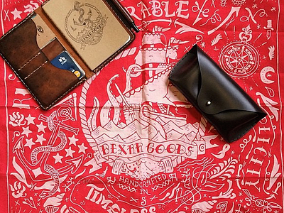 Lost At Sea Bandana bandana design handmade illustration nautical typography