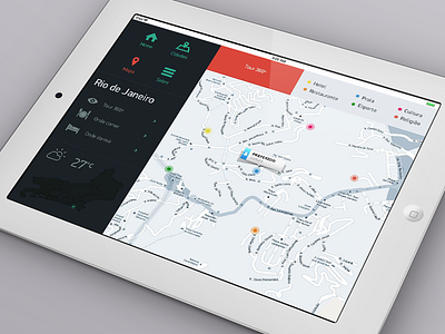 Flat on Maps brasil design flat ios ipad local location map ui ux