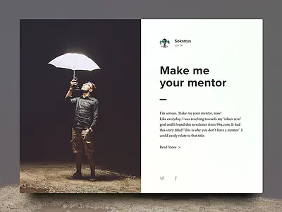 Article teaser card blog cards design typography ui ux web