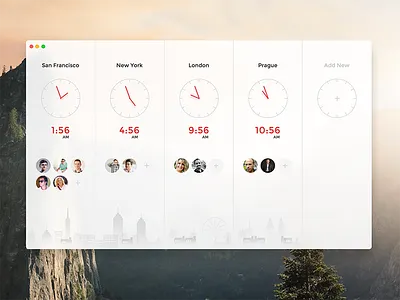 Social Time App clocks francisco london new prague san social time york
