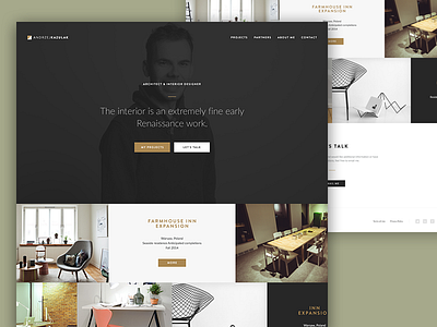 Portfolio - Interior architect (website version) design desktop landing menu portfolio project webdesign website