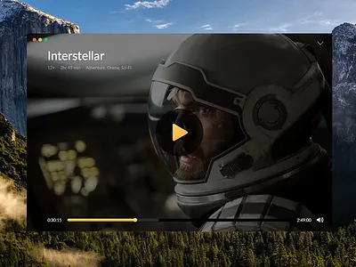 Day 016 - Video Player app appstore card movie play video widget
