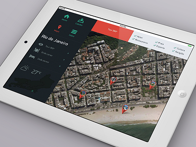 Satellite Map brasil design ios ipad local location map satellite ui ux