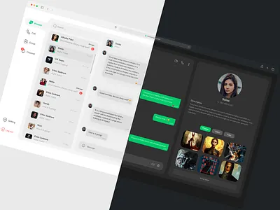 Messenger Dashboard chat dark darktheme dashboard design glassmorphism message messenger ui ux