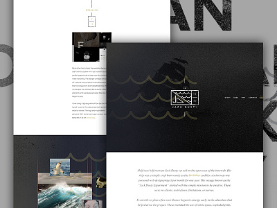 Jack Dusty Live art direction creative direction exploded grid grunge im jack dusty landing nautical portfolio single page waves