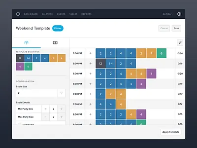 Template Building app restaurant ui ux web