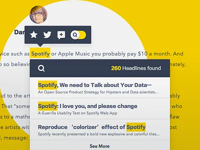 Auto Search Feature medium pop over redesign search ui ux
