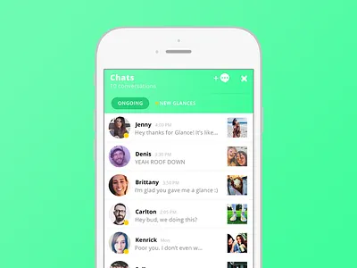 Spayce Chats chat clean explore flat friends ios messaging minimal mobile spayce ui ux