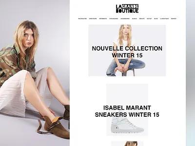 La Grande Boutique angular app ecommerce fashion gleam mobile sketch store ui ux wireframe